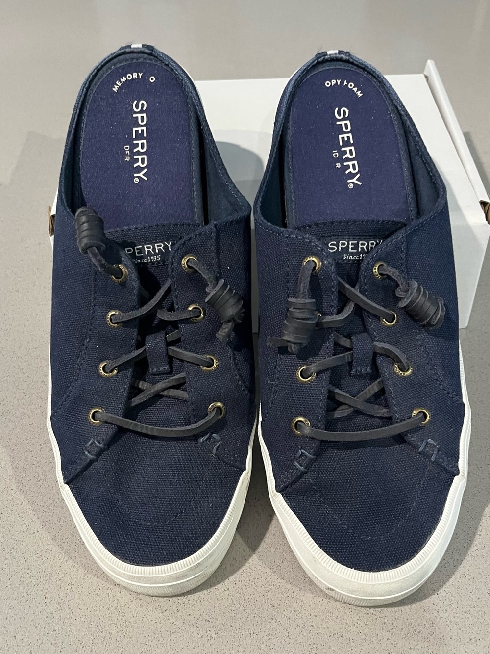 Sperry Navy Canvas Mule Sneaker